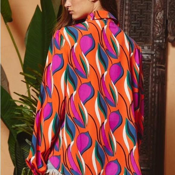 💜💜💜BUCKETLIST Grovy Colorful Blouse💜💜💜 - Picture 9 of 11